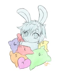 Rating: Safe Score: 0 Tags: 2013 3:4 ambiguous_gender anthro chiroina chyo e621 halloween heart_symbol hi_res holidays lagomorph mammal pillow solo ych_(character) User: bunchy7s
