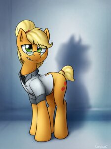 Rating: Safe Score: 0 Tags: 2014 3:4 applejack_(mlp) blonde_hair bottomless clothed clothing conicer cutie_mark e621 earth_pony equid equine eyewear female feral friendship_is_magic glasses green_eyes hair hasbro hi_res horse mammal my_little_pony pony short_tail smile solo tail User: bunchy7s