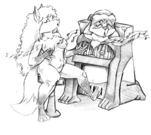 Rating: Questionable Score: 0 Tags: abstract_art after_transformation ambiguous_gender animate_inanimate anthro breasts canid canine chest_tuft duo e621 female fox fur graphite_(artwork) greyscale inanimate_transformation keyboard_instrument living_musical_instrument mammal monochrome music musical_instrument musical_note musical_symbol nipple_fetish nipple_pinch nipple_play nipples nude piano pinch procyonid raccoon singing sketch symbol tail tincrash traditional_media_(artwork) transformation tuft tuning upright_piano what User: bunchy7s