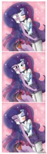 Rating: Questionable Score: 0 Tags: 2013 accessory alternate_species belt blue_eyes blush bottomwear clothed clothing comic duo e621 equestria_girls eyes_closed female female/female hair hair_accessory hasbro hi_res human humanized kiss_on_lips kissing long_hair makeup mammal my_little_pony panties pink_background purple_body purple_eyes purple_hair purple_skin rarity_(eg) shirt shorts signature simple_background skirt surprise_kiss the-butcher-x topwear twilight_sparkle_(eg) underwear white_body white_skin User: bunchy7s