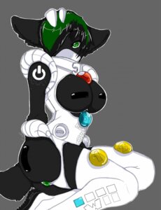 Rating: Questionable Score: 0 Tags: alternative_fashion anthro black_body black_fur black_hair breasts butt clothed clothing cyberpop e621 electronics female fur game_console golt green_eyes green_hair hair hair_over_eye hi_res hybrid j-fashion looking_at_viewer mammal niis niis_(character) nintendo nipples one_eye_obstructed short_hair skimpy solo tail wii User: bunchy7s