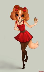 Rating: Safe Score: 0 Tags: anthro canid canine canis clothed clothing coonkun domestic_dog dress e621 female gift hi_res looking_at_viewer mammal pancake_puppy red_clothing red_dress simple_background solo User: bunchy7s
