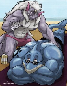 Rating: Explicit Score: 0 Tags: 2012 abs anthro aquatic beach biceps big_muscles blue_body blue_skin bulge claws clothed clothing cloud detailed_background dragon duo e621 embarrassed erection erection_under_clothing eyewear fangs fish glasses great_white_shark hair hazardbarzard hi_res horn kneeling long_hair looking_back lotion lying mackerel_shark male massage muscular muscular_male mythological_creature mythological_scalie mythology nipples oil on_front on_towel outside paws pecs pink_eyes pose red_eyes samemaru_(hazardbarzard) sand scales scalie sea seaside shark skimpy sky speedo standing sunglasses sunny swimwear tail tattoo teeth tenting tight_clothing topless towel unwanted_erection water wfa white_hair white_shark zero_shift User: bunchy7s