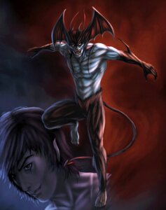 Rating: Questionable Score: 0 Tags: abs akira_fudo_(devilman) biceps claws demon devilman_(character) devilman_(series) duo e621 fur grin head_wings horn human humanoid looking_at_viewer male mammal membrane_(anatomy) membranous_wings muscular navel nude pecs smile solo_focus square_crossover tail teeth unusual_wing_placement victor_bartlett winged_humanoid wings yellow_eyes User: bunchy7s