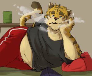 Rating: Questionable Score: 0 Tags: 6:5 anthro blue_eyes bulge cigarette e621 felid male mammal overweight overweight_anthro overweight_male pantherine pink_nose smoke smoking solo source_request tiger User: bunchy7s Rating: Questionable Score: 0 Tags: 6:5 anthro blue_eyes bulge cigarette e621 felid male mammal overweight overweight_anthro overweight_male pantherine pink_nose smoke smoking solo source_request tiger User: bunchy7s