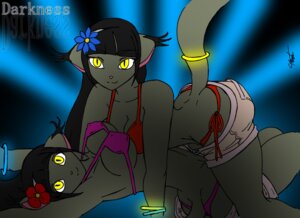 Rating: Questionable Score: 0 Tags: 2011 anthro bottomwear clothed clothed_anthro clothed_female clothing digital_media_(artwork) domestic_cat duo e621 felid feline felis female female/female female_anthro flower glow_ring glowstick hi_res lola_(thesla) looking_at_viewer lorraine_(thesla) lying mammal on_back plant shorts sibling_(lore) skimpy tail thesla twins_(lore) underwear User: bunchy7s