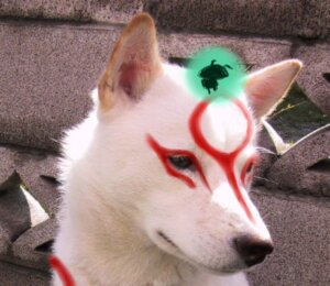 Rating: Safe Score: 0 Tags: amaterasu_(okami) canid canine canis capcom clover_studio deity duo e621 female feral fur grandfathered_content issun_(okami) low_res mammal okami_(capcom) poncle shopped solo_focus third-party_edit unknown_artist white_body white_fur wolf User: bunchy7s