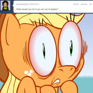 Rating: Safe Score: 0 Tags: 1:1 applejack_(mlp) ask_blog ask_jappleack asking blonde_hair clothing cowboy_hat e621 earth_pony english_text equid equine eyelashes featureless_hands female feral freckles friendship_is_magic green_eyes hair hasbro hat headgear headwear horse hotdiggedydemon long_hair mammal my_little_pony pony solo text toony tumblr user_message username User: bunchy7s