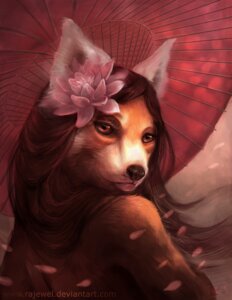 Rating: Safe Score: 0 Tags: 2013 abstract_background accessory ailurid ambiguous_gender anthro asian black_nose brown_hair bust_portrait detailed e621 eyelashes flower flower_in_hair fur hair hair_accessory hi_res inner_ear_fluff lips long_hair long_mouth looking_at_viewer looking_back lotus_(flower) makeup mammal no_sclera orange_body orange_fur plant portrait red_panda rhyu simple_background snout solo thick_lips tuft umbrella white_body white_fur User: bunchy7s