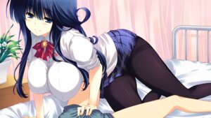 Rating: Questionable Score: 0 Tags: bed blue_eyes blue_hair blush breasts busty crotch_grab female game_cg hoshi_no_ouji-kun huge_breasts kamino_kokoro male pantyhose qp:flapper ribbon rule34 school_uniform skirt source_request User: bunchy7s