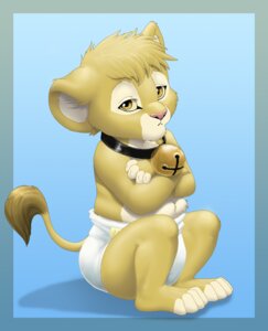 Rating: Safe Score: 0 Tags: ageplay anthro astolpho_(character) bell clean_diaper clothed clothing collar diaper diaper_only digital_media_(artwork) e621 felid hibbary infantilism lion looking_at_viewer male mammal pantherine pouting roleplay solo tail topless wearing_diaper white_diaper yellow_eyes young young_anthro young_male User: bunchy7s