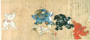 Rating: Safe Score: 0 Tags: ambiguous_gender ancient_art anthro asian_clothing avian avian_caruncle battle bird bovid bovine cattle chicken clothing comb_(anatomy) dewlap_(anatomy) e621 east_asian_clothing equid equine galliform group head_crest horse japanese japanese_clothing japanese_text kemono kimono lagomorph leporid male mammal melee_weapon murid murine painting_(artwork) phasianid rabbit rat rodent samurai scroll sword text traditional_media_(artwork) translation_request unknown_artist warrior wattle weapon User: bunchy7s
