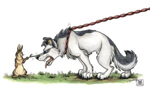 Rating: Explicit Score: 0 Tags: 2009 4_toes ambiguous_gender angry animal_genitalia bad_idea black_nose brown_body brown_fur canid canine canis chain claws conditional_dnp digitigrade domestic_dog duo e621 eyes_closed feet feral food fur genitals grass grey_body grey_fur holding_object humor lagomorph leporid long_ears looking_at_another male mammal meat motion_lines open_mouth outside plant poking rabbit sausage sheath simple_background size_difference smile standing stick tail tan_body tan_fur tani_da_real taunting toes tongue tongue_out white_background white_body white_fur User: bunchy7s
