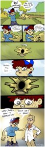 Rating: Questionable Score: 0 Tags: clothing comic dialogue e621 english_text generation_3_pokemon grass hat headgear headwear hi_res humor jhall male nintendo null nullification outside plant pokemon pokemon_(species) pokemon_professor professor_oak shedinja shrub text tree User: bunchy7s