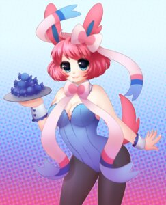 Rating: Safe Score: 0 Tags: accessory alternate_species alternative_fashion animal_humanoid blue_eyes bow_(feature) bow_in_front bow_ribbon bow_tie breasts bunny_costume candy canid clothed clothing costume dessert e621 eeveelution female food generation_6_pokemon hair hair_accessory hair_bow hair_ribbon hi_res humanoid humanoidized j-fashion legwear leotard looking_at_viewer mammal mammal_humanoid nintendo pantyhose pastelletta pink_hair pokemon pokemon_(species) pokemorph ribbons short_hair smile solo sylveon User: bunchy7s