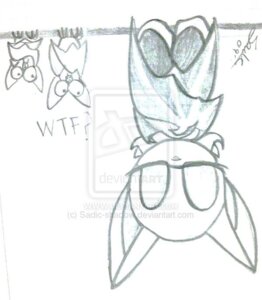 Rating: Safe Score: 0 Tags: 2009 anthro bat black_and_white dangling distracting_watermark e621 english_text eyes_closed female feral full-length_portrait graphite_(artwork) group hanging_by_feet hanging_by_legs hanging_from_branch mammal membrane_(anatomy) membranous_wings monochrome portrait rouge_the_bat sadic_shadow sega shocked sleeping sonic_the_hedgehog_(series) text traditional_media_(artwork) upside_down watermark wings User: bunchy7s
