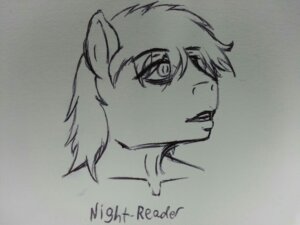 Rating: Safe Score: 0 Tags: 4:3 character_name collarbone e621 equid equine fur hair hasbro headshot_portrait horse lovingwolf male mammal monochrome my_little_pony night_reader pony portrait simple_background sketch solo text User: bunchy7s