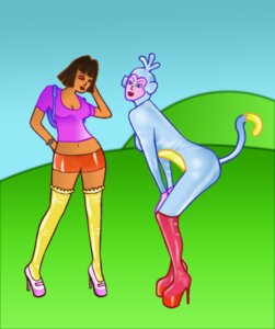 Rating: Questionable Score: 0 Tags: anthro boots_(dora_the_explorer) butt clothing crossgender dora_marquez dora_the_explorer duo e621 female haplorhine human mammal monkey presenting presenting_hindquarters primate tail unknown_artist what_has_science_done User: bunchy7s Rating: Questionable Score: 0 Tags: anthro boots_(dora_the_explorer) butt clothing crossgender dora_marquez dora_the_explorer duo e621 female haplorhine human mammal monkey presenting presenting_hindquarters primate tail unknown_artist what_has_science_done User: bunchy7s