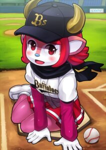 Rating: Safe Score: 0 Tags: anthro ball baseball_(ball) baseball_base baseball_cap baseball_field baseball_uniform biped blush bottomwear bovid bovine buffalo_bell clothed clothing e621 emma-201 female footwear fully_clothed grass hair hat headgear headwear horn looking_at_viewer lying mammal mascot nippon_professional_baseball orix_buffaloes plant red_eyes red_hair scarf shirt shoes skirt solo sportswear text text_on_clothing text_on_hat text_on_headgear text_on_headwear text_on_shirt text_on_topwear topwear uniform young young_anthro young_female User: bunchy7s