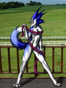 Rating: Questionable Score: 0 Tags: 2011 anthro biped blue_body blue_fur canid canine canis claws crossgender e621 female field fur g-sci_(snowfyre) grass horn looking_at_viewer mammal mixed_media monster_rancher nude outside photo_background photography_(artwork) plant purple_eyes smile snowfyre solo standing tecmo tiger_(monster_rancher) tissue white_body white_fur wolf User: bunchy7s