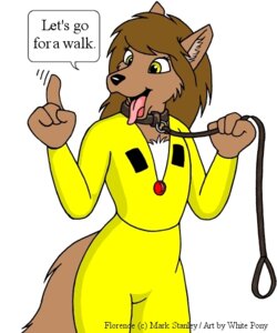 Rating: Safe Score: 0 Tags: anthro bowman's_wolf breasts canid canine canis derp_eyes dialogue e621 english_text female florence_ambrose freefall_(webcomic) green_eyes leash mammal open_mouth red_wolf simple_background small_breasts solo tail text tongue white_background white_pony wolf User: bunchy7s