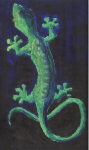 Rating: Safe Score: 0 Tags: 4_toes ambiguous_gender bad_metadata black_background dark e621 feet feral front_view full-length_portrait gecko green_body green_scales kampfisken lizard low-angle_view lying missing_sample on_front painting_(artwork) portrait quadruped red_eyes reptile scales scalie simple_background solo sprawling_gait standing tail toes traditional_media_(artwork) ventral_scales worm's-eye_view User: bunchy7s