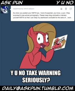 Rating: Questionable Score: 0 Tags: 2013 ask_pun comic e621 earth_pony english_text equid equine fan_character female feral green_background hasbro horse mammal meme my_little_pony open_mouth pony pun_pony simple_background solo text tumblr url whatsapokemon y_u_no User: bunchy7s Rating: Questionable Score: 0 Tags: 2013 ask_pun comic e621 earth_pony english_text equid equine fan_character female feral green_background hasbro horse mammal meme my_little_pony open_mouth pony pun_pony simple_background solo text tumblr url whatsapokemon y_u_no User: bunchy7s