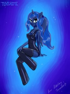 Rating: Questionable Score: 0 Tags: 2013 3:4 absurd_res anthro anthrofied blue_body blue_eyes blue_feathers breasts e621 equid equine feathered_wings feathers female friendship_is_magic hasbro hi_res horn mammal my_little_pony mythological_creature mythological_equine mythology princess_luna_(mlp) solo space sparkles star tenshimi winged_unicorn wings User: bunchy7s