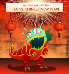 Rating: Safe Score: 0 Tags: 2011 ambiguous_gender chinese e621 english_text feral kog'maw_(lol) league_of_legends lion_dance_kog'maw mixed_media photo_background photography_(artwork) riot_games scalie solo tail tencent text toony unknown_artist User: bunchy7s