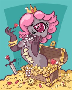 Rating: Questionable Score: 0 Tags: 1_eye 4:5 breasts coin container crown cup digital_media_(artwork) e621 female gem goblet gold_(metal) gold_coin gold_jewelry hair headgear jewelry lock looking_at_viewer melee_weapon mimic mimic_chest monster necklace nipples nude padlock pastel_please pearl_(gem) pearl_necklace pink_hair ruby_(gem) ruby_ring solo sword treasure treasure_chest treasure_hoard weapon User: bunchy7s