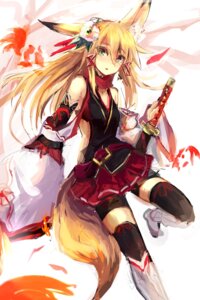Rating: Safe Score: 0 Tags: 2:3 absolute_territory accessory animal_humanoid armwear asian_clothing belt blonde_hair bottomwear canid canid_humanoid canine canine_humanoid clothing detached_sleeves e621 east_asian_clothing female flower flower_in_hair fox fox_humanoid fox_tail green_eyes hair hair_accessory hi_res humanoid japanese_clothing katana kokonoe_tsubaki konozawa legwear long_hair looking_at_viewer mammal mammal_humanoid melee_weapon plant scarf skirt solo sword thigh_highs weapon User: bunchy7s