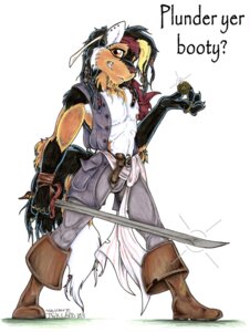 Rating: Safe Score: 0 Tags: 2003 anthro black_hair boots canid canine canis clothed clothing e621 ear_piercing falstaff_(jessica_willard) footwear hair jessica_willard kerchief male mammal melee_weapon nipple_piercing nipples open_clothing open_shirt open_topwear orange_eyes piercing pirate shirt shoes solo sword tail topwear traditional_media_(artwork) weapon wolf User: bunchy7s
