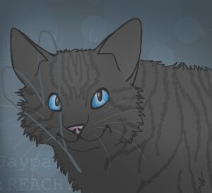 Rating: Safe Score: 0 Tags: abstract_background ambiguous_gender black_body black_fur blue_eyes darkstripe4ever digital_media_(artwork) domestic_cat e621 english_text felid feline felis feral fur half-length_portrait happy jayfeather_(warriors) mackerel_tabby male_(lore) mammal portrait solo tabby_cat text warriors_(book_series) User: bunchy7s