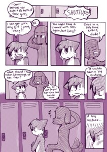 Rating: Safe Score: 0 Tags: angry bittersweet_candy_bowl canid canine canis comic david_(bcb) dialogue domestic_cat domestic_dog duo e621 english_text featureless_crotch felid feline felis locker locker_room male mammal monochrome musical_note musical_symbol paulo_(bcb) purple_and_white school somali_cat symbol taeshi_(artist) tail tail_motion tailwag text what_could_have_been whistling User: bunchy7s