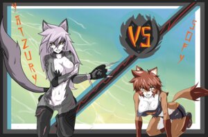 Rating: Questionable Score: 0 Tags: absurd_res all_fours big_breasts breasts brown_body brown_fur catfight cleavage clenched_teeth clothed clothing confrontation duo e621 female fur grey_body grey_eyes grey_fur hi_res looking_at_viewer navel okkusenman39 skimpy sofy_(okkusenman39) teeth torn_clothing weapon wounded yatzury_(okkusenman39) yellow_eyes User: bunchy7s