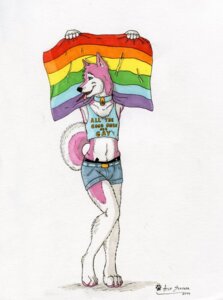 Rating: Questionable Score: 0 Tags: ace_stryker anthro barely_visible_pawpads bottomwear bulge canid canine canis claws clothed clothing collar countershade_face countershade_fur countershade_legs countershade_neck countershade_tail countershade_torso countershading crop_top cropped_tank_top digitigrade domestic_dog e621 english_text femboy flag flag_(object) front_view full-length_portrait fur hi_res holding_flag holding_object hotpants husky lgbt_pride male mammal nordic_sled_dog pawpads paws pink_body pink_claws pink_fur pink_pawpads portrait pride_color_flag pride_colors print_clothing print_crop_top print_shirt print_tank_top print_topwear rainbow_flag rainbow_pride_colors rainbow_pride_flag rainbow_symbol shirt shorts six-stripe_rainbow_pride_colors solo spitz stated_homosexuality stated_sexuality super_gay tail tank_top text text_on_clothing text_on_crop_top text_on_shirt text_on_tank_top text_on_topwear text_print topwear twizzlers User: bunchy7s