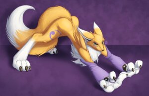Rating: Safe Score: 0 Tags: 2009 absurd_res anthro armwear ass_up bandai_namco black_sclera blue_eyes canid canine chest_tuft claws clothing digimon digimon_(species) dipstick_tail e621 elbow_gloves facial_markings female fur gloves handwear head_markings hi_res leg_markings looking_at_viewer mammal markings pinkuh renamon smile solo stretching tail tail_markings tuft white_body white_fur yellow_body yellow_fur User: bunchy7s
