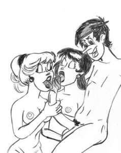 Rating: Explicit Score: 0 Tags: 1boy 2girls archie_comics balls bedroom betty_and_veronica betty_cooper closed_eyes collaborative_fellatio curved_penis dark_hair earrings erect_nipples eyes_open fellatio female fondling_balls hair hand_between_legs hat_removed holding_penis jughead_jones licking_penis light_hair long_penis male mouth_open naughty_face nipples nude oral_sex penis pierced_ears ponytail pubic_hair rule34 teamwork threesome tongue tongue_out two_on_one veronica_lodge User: bunchy7s