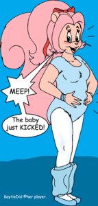 Rating: Questionable Score: 0 Tags: anthro belly big_belly blush breasts clothing e621 english_text female fetal_movement hair hi_res kaytiedid leg_warmers legwear leotard mammal monotone_clothing monotone_leotard pink_hair pink_nose ponytail pregnant pregnant_female rodent sciurid solo tail text tights tree_squirrel underage_pregnancy whitesqrlgrl young young_anthro User: bunchy7s
