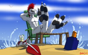Rating: Safe Score: 0 Tags: 16:10 ahastar anthro beach black_pawpads claws deinonychus detailed_background diablo_the_rex dinosaur dromaeosaurid e621 hi_res lawn_chair male outside pawpads paws prehistoric_species reptile sand saurischian scalie seaside sky solo tail theropod velociraptor widescreen User: bunchy7s