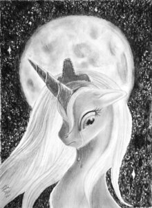 Rating: Safe Score: 0 Tags: bodily_fluids crying e621 equid equine female feral friendship_is_magic hasbro hi_res horn mammal monochrome moon my_little_pony mythological_creature mythological_equine mythology princess_luna_(mlp) solo tears tsitra360 unicorn User: bunchy7s