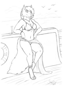 Rating: Safe Score: 0 Tags: 2011 anthro avian bigbangchiller bikini bird black_and_white bottomwear canid canine canis clothed clothing dutch_angle e621 female full-length_portrait graphite_(artwork) gull hi_res jewelry lari larid looking_at_viewer mammal mia_ishata monochrome portrait sea ship skimpy skirt solo sunset swimwear tail tight_clothing traditional_media_(artwork) two-piece_swimsuit vehicle water watercraft wolf User: bunchy7s