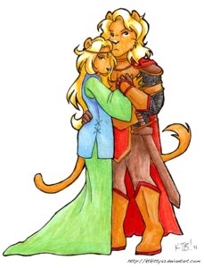 Rating: Questionable Score: 0 Tags: a_song_of_ice_and_fire alternate_species anthro armor blonde_hair boots bottomwear brother_(lore) brother_and_sister_(lore) cersei_lannister clothing crown duo e621 felid female footwear fur furrification game_of_thrones gown green_eyes hair headgear incest_(lore) jaime_lannister ktkitty42 lion male mammal melee_weapon pantherine pants ring shoes sibling_(lore) simple_background sister_(lore) sword tiara twins_(lore) weapon white_background yellow_body yellow_fur User: bunchy7s