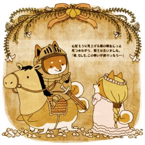 Rating: Safe Score: 0 Tags: 1:1 anthro armor atamoto canid canine canis domestic_dog e621 female group herding_dog japanese_text knight male mammal melee_weapon pastoral_dog riding shiba_inu spitz straddling sword tail text translated warrior weapon welsh_corgi User: bunchy7s