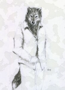 Rating: Safe Score: 0 Tags: 2007 anthro biped bottomwear canid canine canis clothed clothing e621 front_view fully_clothed greyscale looking_at_viewer male mammal monochrome pants racoonwolf simple_background sketch solo standing suit tail white_background wolf User: bunchy7s