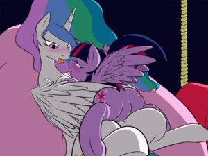 Rating: Questionable Score: 0 Tags: 2013 4:3 absurd_res blush butt cutie_mark duo e621 equid equine feathered_wings feathers female feral friendship_is_magic fur hair half-closed_eyes hasbro hi_res horn lying mammal multicolored_hair my_little_pony mythological_creature mythological_equine mythology narrowed_eyes on_back on_front open_mouth princess_celestia_(mlp) purple_body purple_eyes purple_fur purple_hair resting twilight_sparkle_(mlp) two_tone_hair vulapa white_body white_fur winged_unicorn wings User: bunchy7s