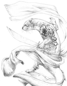 Rating: Safe Score: 0 Tags: ambiguous_gender angry anthro clothed clothing e621 graphite_(artwork) greyscale hibbary mammal melee_weapon monochrome mustelid otter pirate solo tail topless traditional_media_(artwork) weapon User: bunchy7s
