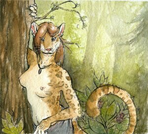 Rating: Questionable Score: 0 Tags: 5_fingers anthro bare_breasts biped bottomwear breasts brown_body brown_fur brown_tail clothed clothing collarbone detailed_background e621 felid female fingers flower forest front_view fur grey_bottomwear grey_clothing grey_eyes grey_skirt hair half-length_portrait jewelry jungle looking_at_viewer mammal medium_breasts meradragon mixed_media multicolored_body multicolored_fur multicolored_tail nature navel necklace nipples orange_hair outside painting_(artwork) pen_(artwork) pink_nipples pink_nose plant portrait skirt slim slim_anthro slim_female snout solo standing tail topless traditional_media_(artwork) traditional_painting_(artwork) traditional_watercolor_(artwork) tree watercolor_(artwork) wishbone_mouth yellow_body yellow_fur yellow_tail User: bunchy7s