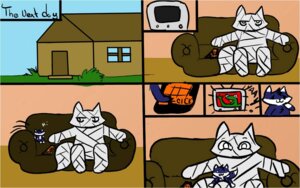 Rating: Questionable Score: 0 Tags: :3 ambiguous_gender amphibian anthro bandage body_cast building canid canine cast comic duo e621 electronics extreme_size_difference food fox frog furniture grass house inside mammal micro outside plant remoate shrub size_difference sky sofa tail television xskullstomperx User: bunchy7s