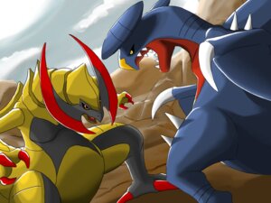 Rating: Safe Score: 0 Tags: 4:3 battle claws dragon duo e621 feral fight garchomp generation_4_pokemon generation_5_pokemon haxorus male marcoh88 mythological_creature mythological_scalie mythology nintendo pokemon pokemon_(species) red_eyes scalie tail yellow_eyes User: bunchy7s